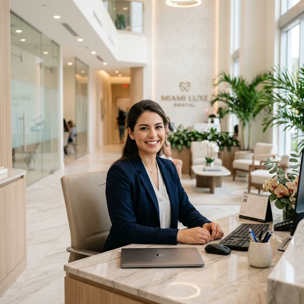 AI receptionist answering dental patient calls